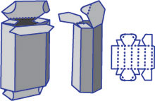 straight tuck end hexagonal Box